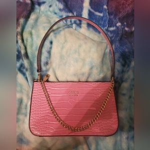Guess Katey Mini Croc Shoulder Bag